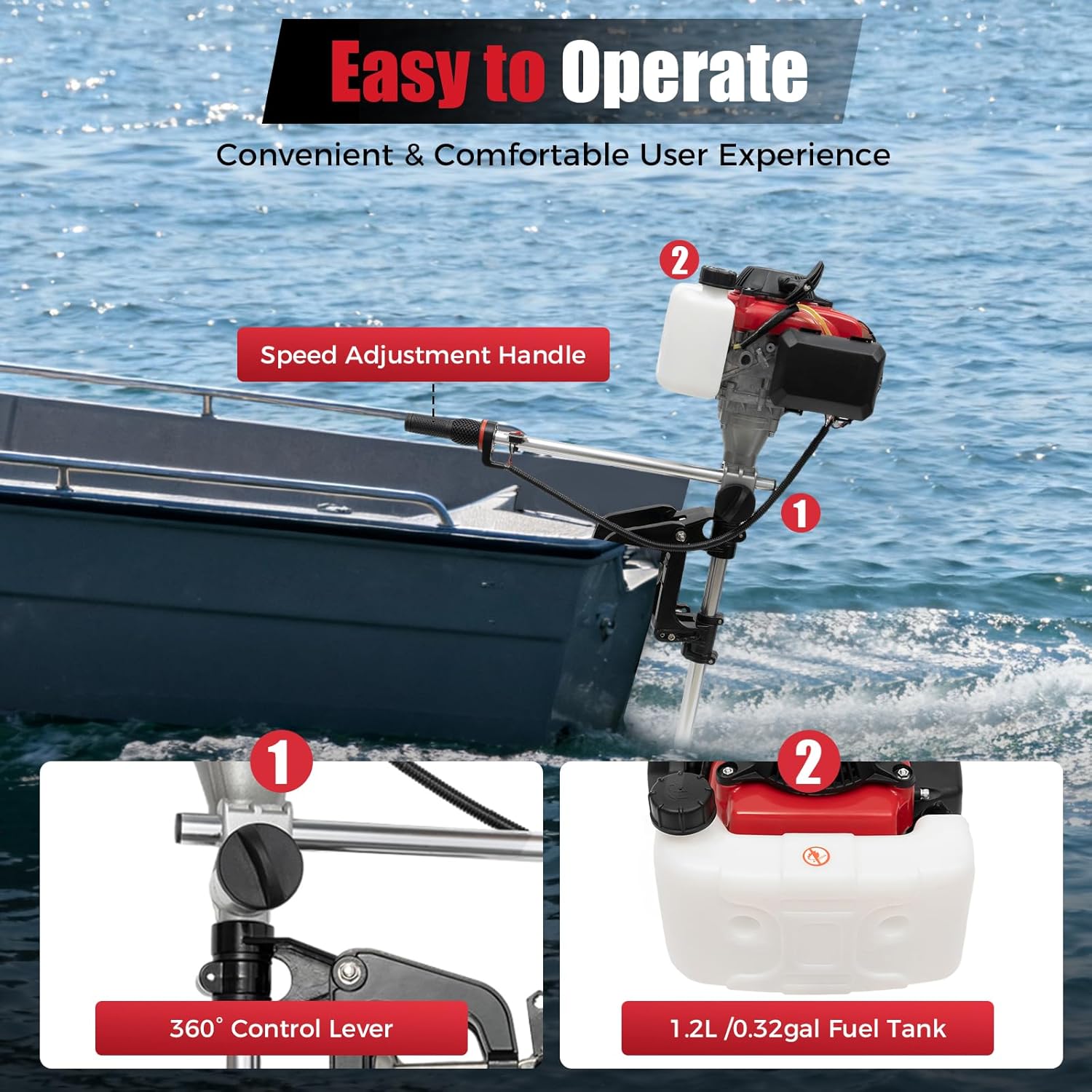 Fishing Boat Outboard Motor - Mesin Motor Tempel 4HP, Mesin Perahu