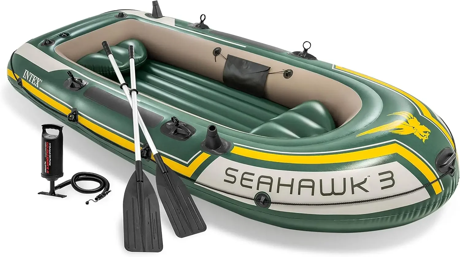 Set Perahu Tiup INTEX 66332EP  - Fishing Boat Aluminum ulasan dan harga
